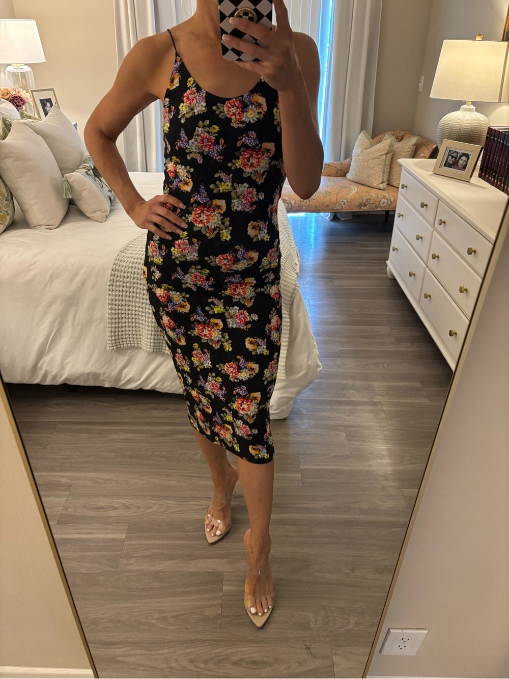 🌸 Alice + Olivia Magnolia Floral Jersey Knit Midi Dress - NWT 🌸